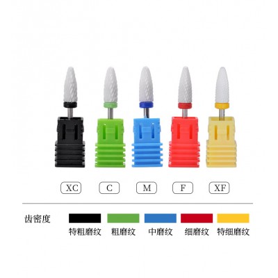 Manicure Pedicure Burr File Electric Grinding Drill Bit Ceramic Nail Bit