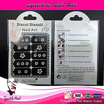 new arrival nail art stencil stickers HD 18styles nail Hollow stickers