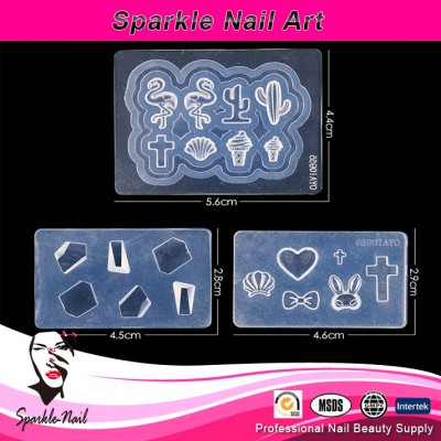 3D DIY acrylic mold designes for nail art with flower designs